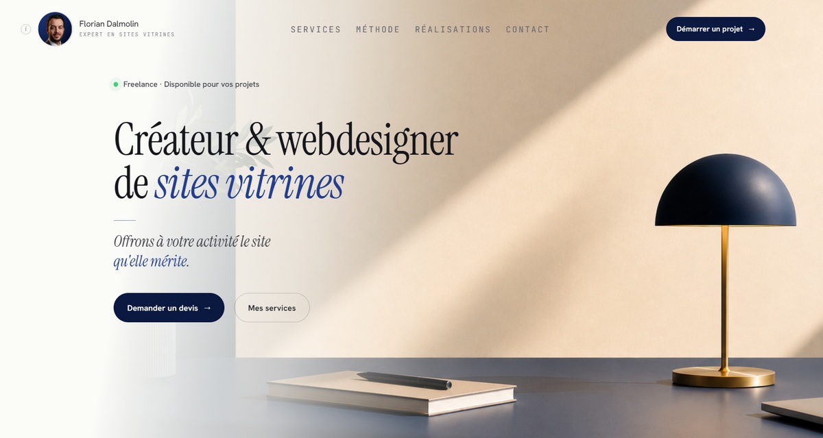 Aperçu du site floriandalmolin.fr — Créateur & webdesigner de sites vitrines